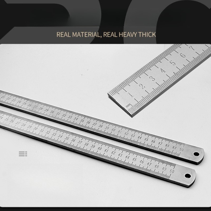 Workshop Tools Safety - 5mm Kalınlığında Paslanmaz Çelik Cetvel Temperli