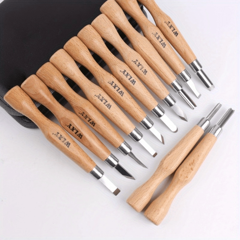 Chisel Set Wood - 12'li Profesyonel Ahşap Oyma Keski ve