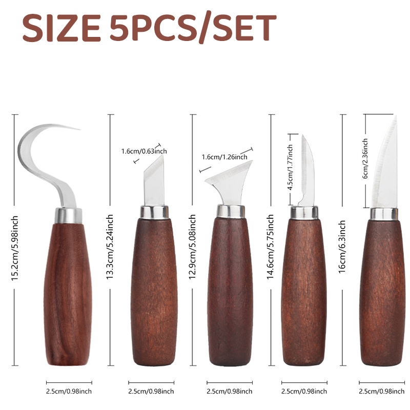 Ahşap oyma için 5 adet aletler - Chisel Set Wood incelemesi ve fiyatı