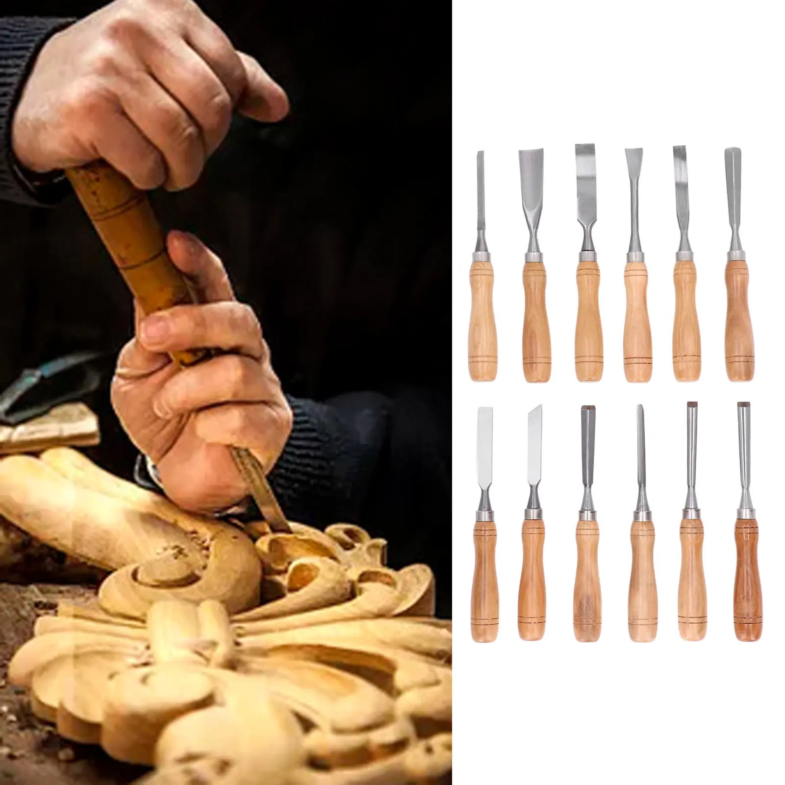 12 adet/takım ahşap oyma aletl - Chisel Set Wood incelemesi ve fiyatı